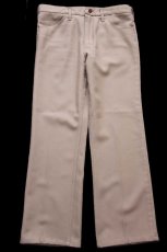 画像2: 00s メキシコ製 Wranglerラングラー 82KH ランチャードレスジーンズ フレア ポリエステルパンツ カーキ W34★159 スタプレ (2)