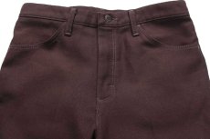 画像4: 90s USA製 Wranglerラングラー 82BN ランチャードレスジーンズ ポリエステルパンツ ブラウン W34★160 スタプレ (4)
