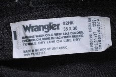 画像5: 00s メキシコ製 Wranglerラングラー 82HK ランチャードレスジーンズ ポリエステルパンツ ヘザーブラック W35★156 スタプレ (5)