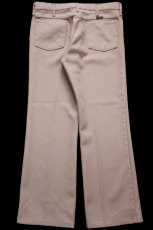 画像3: 00s メキシコ製 Wranglerラングラー 82KH ランチャードレスジーンズ フレア ポリエステルパンツ カーキ W34★159 スタプレ (3)