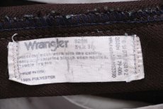 画像5: 90s USA製 Wranglerラングラー 82BN ランチャードレスジーンズ ポリエステルパンツ ブラウン W34★160 スタプレ (5)