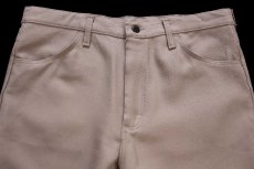 画像4: 00s メキシコ製 Wranglerラングラー 82KH ランチャードレスジーンズ フレア ポリエステルパンツ カーキ W36 L30★158 スタプレ (4)