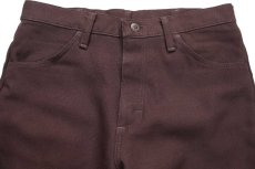 画像4: 90s Wranglerラングラー ランチャードレスジーンズ ポリエステルパンツ ブラウン W32★161 スタプレ (4)