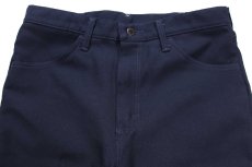 画像4: 90s USA製 Wranglerラングラー 82NV ランチャードレスジーンズ ポリエステルパンツ ネイビー W34 L31★163 スタプレ (4)