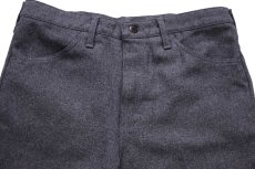 画像4: 90s USA製 Wranglerラングラー 82HG ランチャードレスジーンズ フレア ポリエステルパンツ ヘザーグレー W34 L31★155 スタプレ (4)