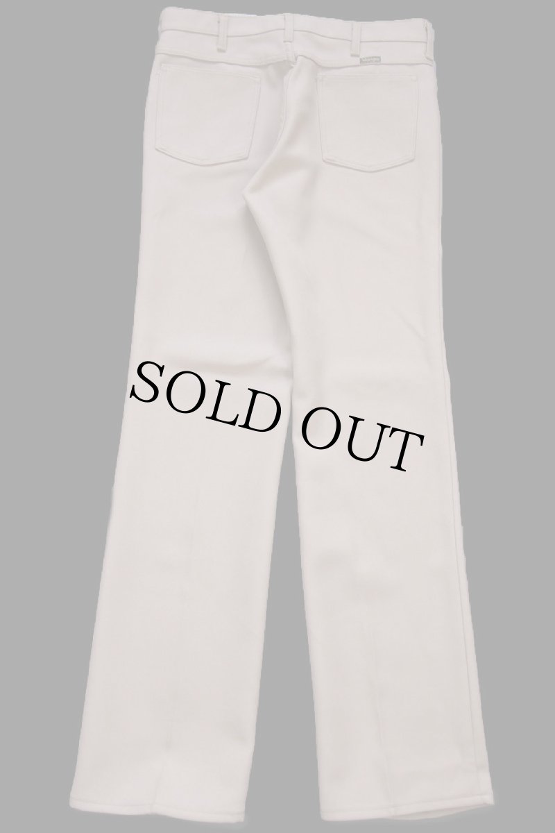 画像3: 80s USA製 Wranglerラングラー 82TN ランチャードレスジーンズ フレア ポリエステルパンツ タン W34 L34★157 スタプレ (3)