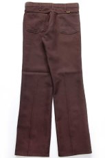 画像3: 90s Wranglerラングラー ランチャードレスジーンズ ポリエステルパンツ ブラウン W32★161 スタプレ (3)