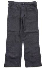 画像2: 00s メキシコ製 Wranglerラングラー 82HK ランチャードレスジーンズ ポリエステルパンツ ヘザーブラック W35★156 スタプレ (2)