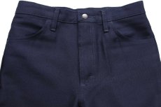 画像4: 00s メキシコ製 Wranglerラングラー 82NV ランチャードレスジーンズ ポリエステルパンツ ネイビー W31 L34★165 スタプレ (4)