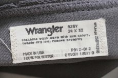 画像5: 90s USA製 Wranglerラングラー 82GY ランチャードレスジーンズ フレア ポリエステルパンツ グレー W34 L33★152 スタプレ (5)