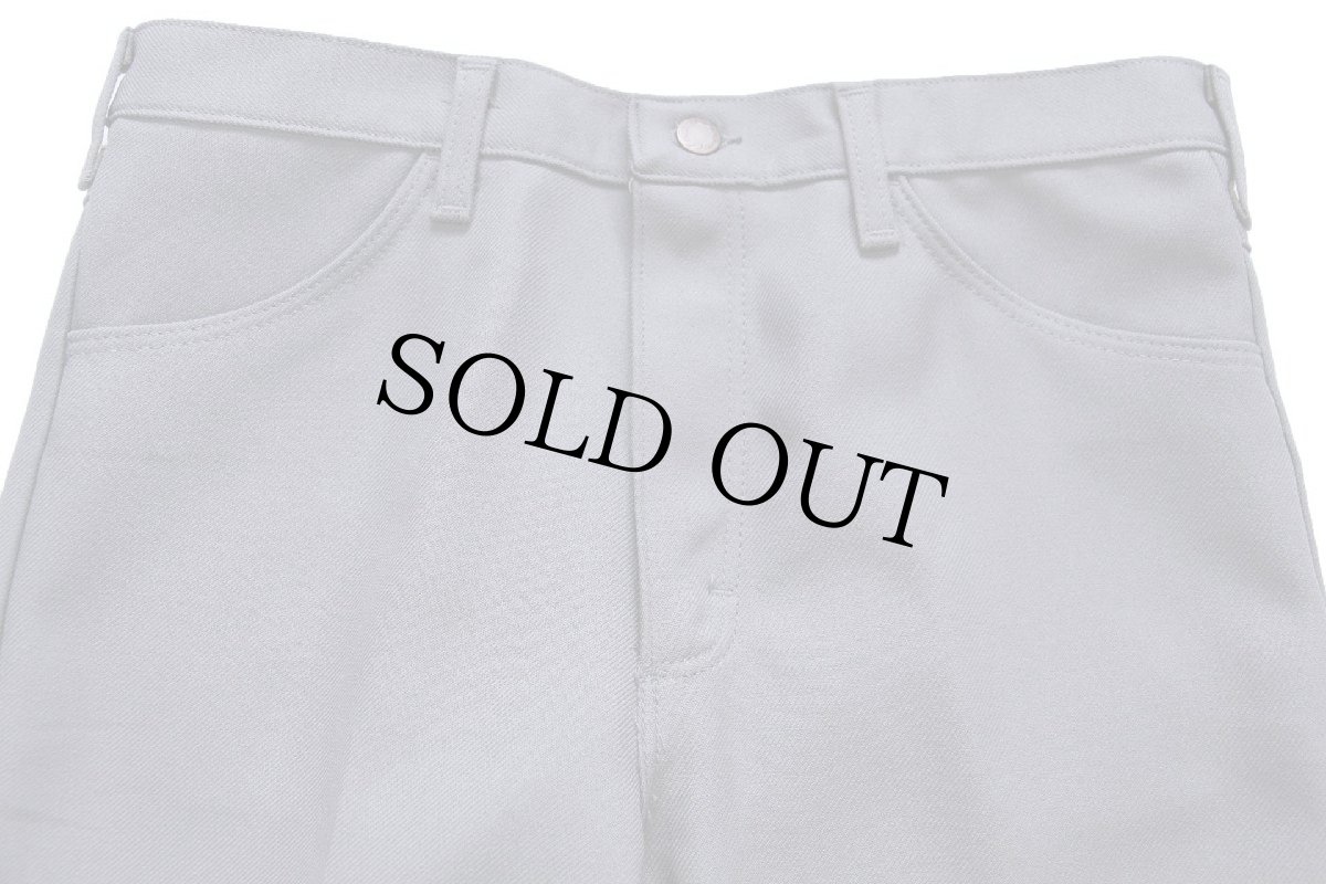 画像4: 90s USA製 Wranglerラングラー 82GY ランチャードレスジーンズ フレア ポリエステルパンツ グレー W34 L33★152 スタプレ (4)