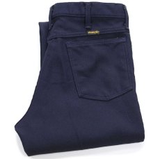 画像1: 90s USA製 Wranglerラングラー 82NV ランチャードレスジーンズ ポリエステルパンツ ネイビー W34 L31★163 スタプレ (1)