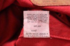 画像5: 00s USA製 Levi'sリーバイス 70507 後染め カラーデニムジャケット 4ポケット 赤 フェード S (5)