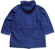 画像2: 90s USA製 FLIP FLOP 後染め カラーデニムパーカー 紺 XL (2)