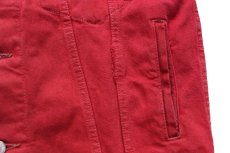 画像10: 00s USA製 Levi'sリーバイス 70507 後染め カラーデニムジャケット 4ポケット 赤 フェード S (10)