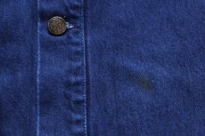 画像7: 90s USA製 FLIP FLOP 後染め カラーデニムパーカー 紺 XL (7)