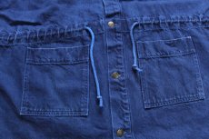 画像5: 90s USA製 FLIP FLOP 後染め カラーデニムパーカー 紺 XL (5)