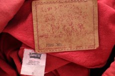 画像4: 00s USA製 Levi'sリーバイス 70507 後染め カラーデニムジャケット 4ポケット 赤 フェード S (4)