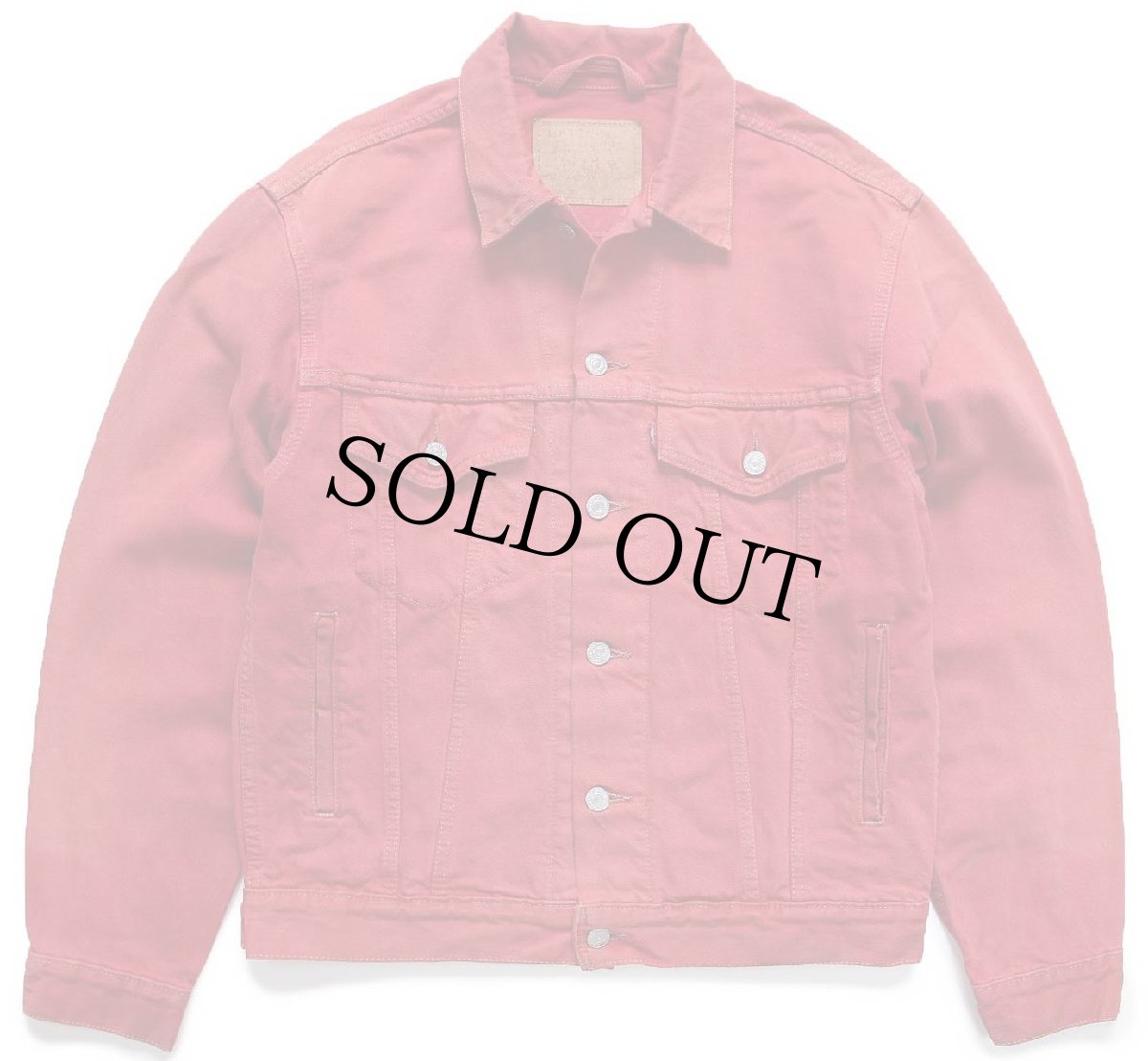 画像1: 00s USA製 Levi'sリーバイス 70507 後染め カラーデニムジャケット 4ポケット 赤 フェード S (1)