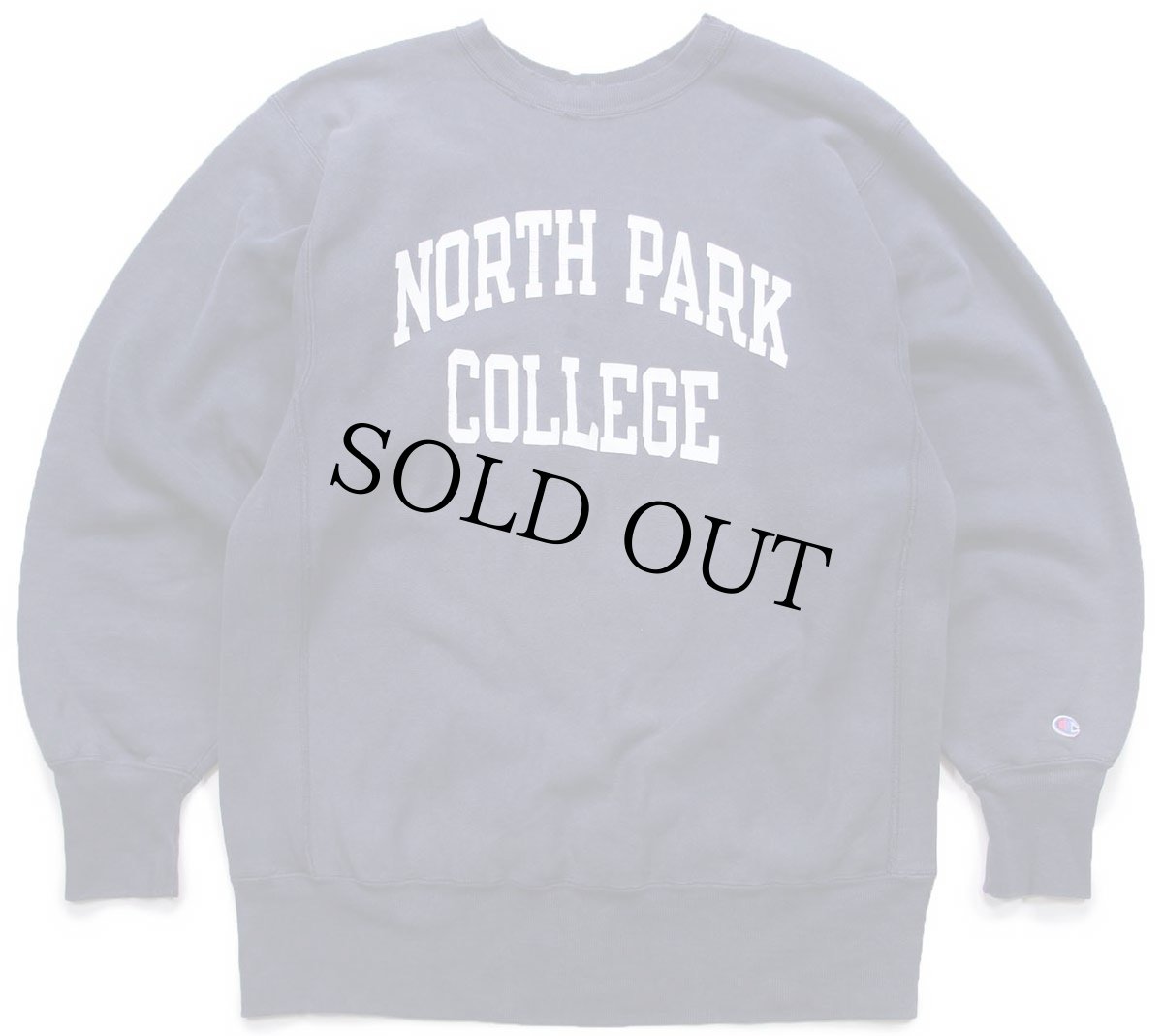 画像1: 90s Championチャンピオン NORTH PARK COLLEGE リバースウィーブ スウェット 紺 (1)