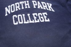 画像4: 90s Championチャンピオン NORTH PARK COLLEGE リバースウィーブ スウェット 紺 (4)