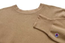 画像3: 90s Championチャンピオン 無地 目無し リバースウィーブ スウェット カーキ★ブランク (3)