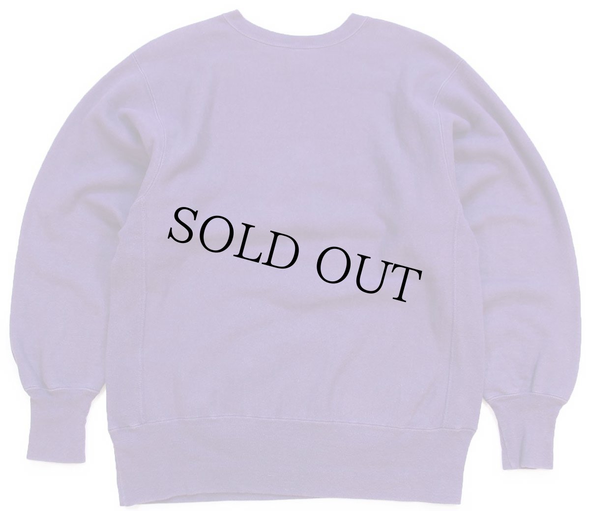 画像2: 90s USA製 Championチャンピオン スクリプト ビッグロゴ刺繍 リバースウィーブ スウェット 紫 フェード L (2)