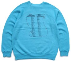 画像2: 80s USA製 YOU CANNOT TAME WHAT IS MEANT TO BE WILD メッセージ イラスト 両面プリント スウェット 水色 L (2)