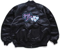 画像1: 90s USA製 Greg Lair GMC TRUCKS PONTIAC OLDSMOBILE BUICK GM 刺繍 キルティングライナー ナイロンジャケット 黒 L (1)