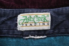 画像4: 90s Ash Creek TRADING クレイジーパターン ボタンダウン コーデュロイシャツ (4)