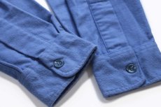画像6: 80s L.L.Bean 無地 コットン シャモアクロスシャツ ブルーグレー 16.5 (6)