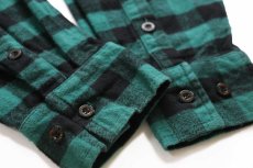 画像6: USA製 The Vermont Flannel Co. バッファローチェック コットン フランネルシャツ 緑×黒 L (6)