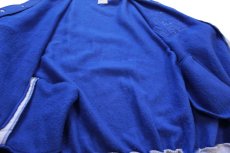 画像5: 90s USA製 Majestic MLB Los Angeles Dodgers パッチ付き ツートン 切り替え スウェット スタジャン 青×杢グレー XL★ジャケット (5)