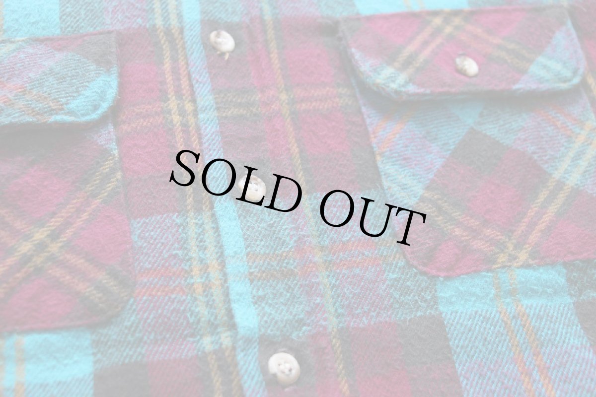 画像5: 90s USA製 FIVE BROTHERファイブブラザー チェック コットン フランネルシャツ L-T (5)