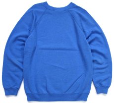 画像2: 80s USA製 Hanes MORNING SUN キャット イラスト スウェット 青 M (2)