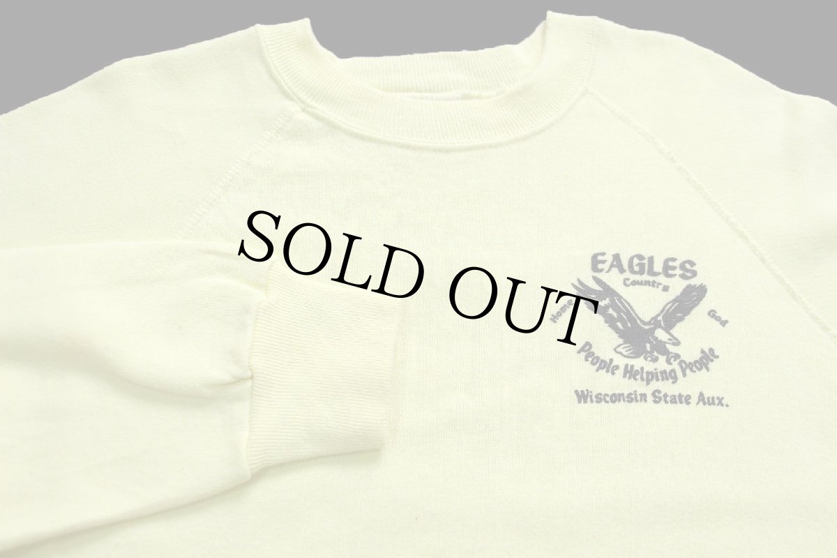 画像3: 80s USA製 EAGLES People Helping People スウェット 薄黄 XL (3)