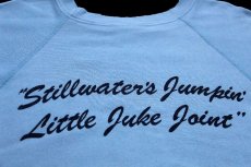 画像4: 80s USA製 Hanes ESKIMO JOE'S STILLWATER,OK. 両面プリント スウェット 水色 L (4)