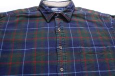 画像3: 90s ポロ ラルフローレン タータンチャック コットン フランネルシャツ XL (3)