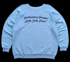 画像2: 80s USA製 Hanes ESKIMO JOE'S STILLWATER,OK. 両面プリント スウェット 水色 L (2)