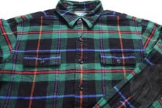 画像3: 00s ポロ ラルフローレン チェック エルボーパッチ付き コットン フランネルシャツ L (3)