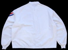 画像2: 80s USA製 米軍 ARMY NATIONAL GUARD 星条旗 イーグル スタンドカラー ジャケット 白 XL (2)