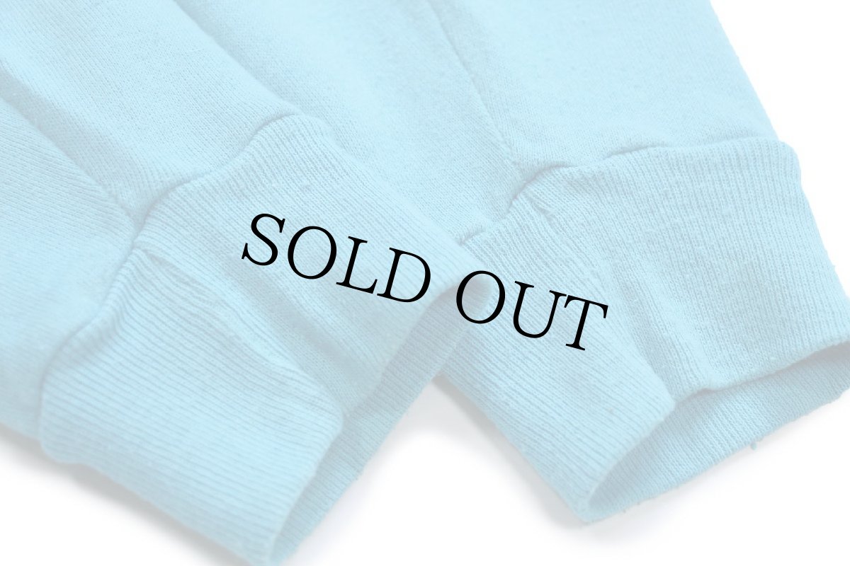 画像6: 80s USA製 YOU CANNOT TAME WHAT IS MEANT TO BE WILD メッセージ イラスト 両面プリント スウェット 水色 L (6)