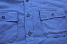 画像5: 80s L.L.Bean 無地 コットン シャモアクロスシャツ ブルーグレー 16.5 (5)