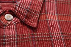 画像7: 90s L.L.Bean チェック 織り柄 コットンシャツ L★インド綿 (7)
