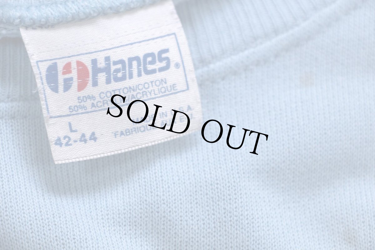 画像5: 80s USA製 Hanes ESKIMO JOE'S STILLWATER,OK. 両面プリント スウェット 水色 L (5)