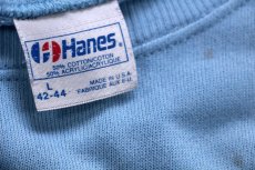 画像5: 80s USA製 Hanes ESKIMO JOE'S STILLWATER,OK. 両面プリント スウェット 水色 L (5)