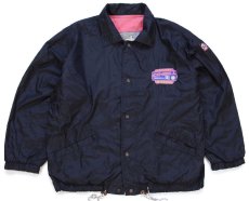 画像1: 90s O'NEILLオニール 刺繍 ナイロンジャケット 黒×ピンク (1)