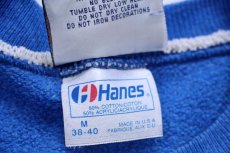画像5: 80s USA製 Hanes MORNING SUN キャット イラスト スウェット 青 M (5)