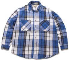 画像1: 80s USA製 JCPenney STJOHN'SBAY×BIGMACビッグマック チェック コットン フランネルシャツ XL-R (1)