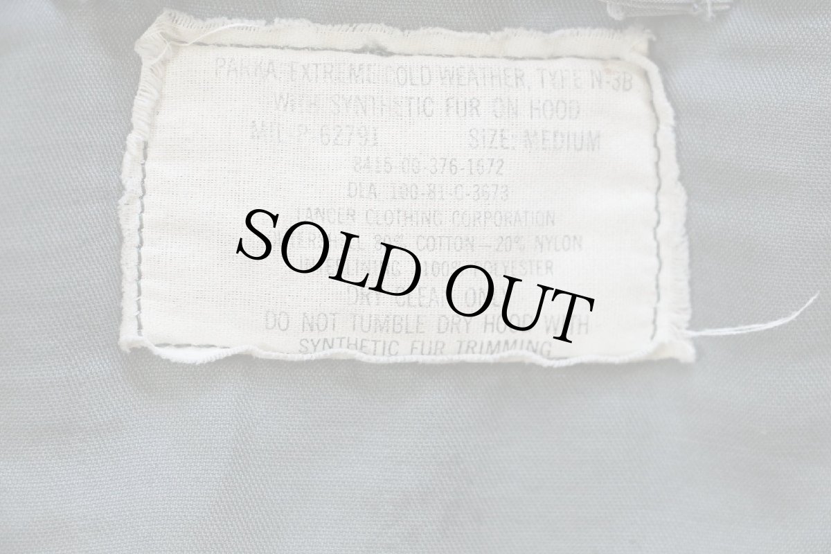 画像4: 80s 米軍 USAF N-3B フライトジャケット セージグリーン M (4)